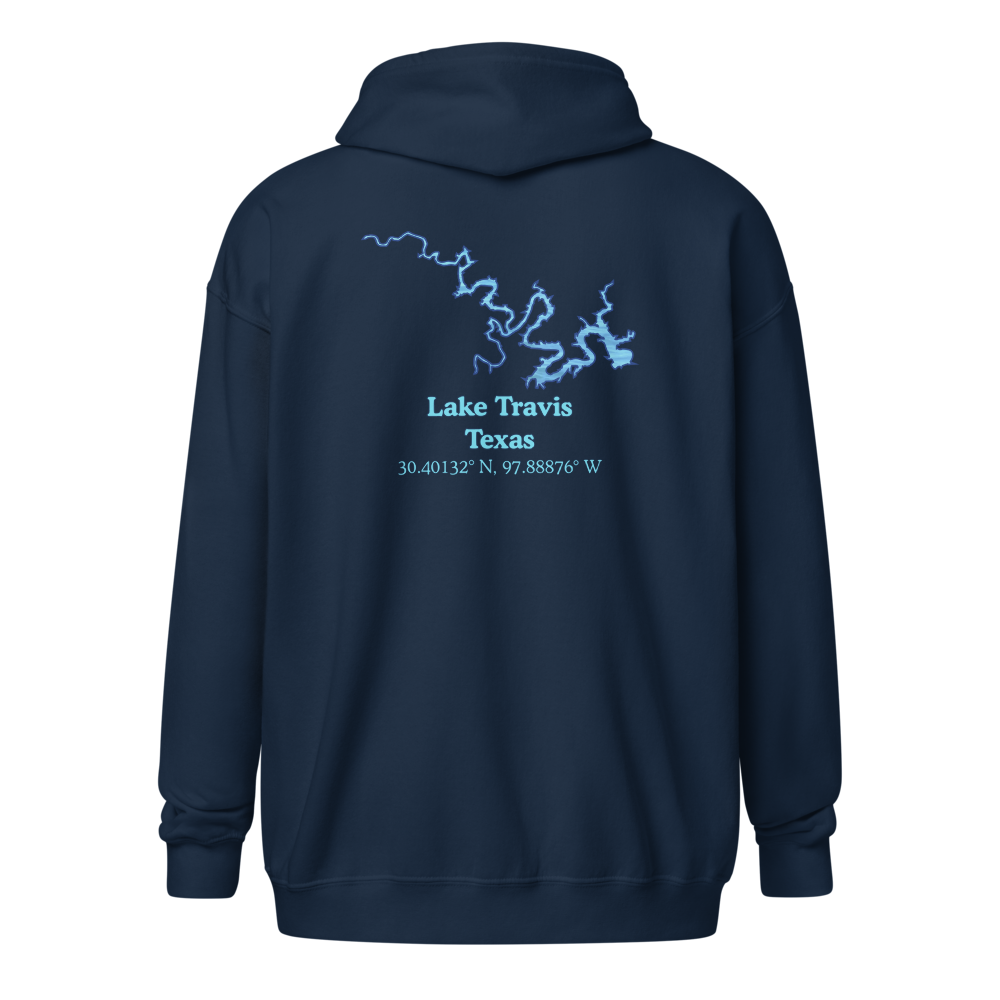 Lake Travis Unisex Zip Hoodie