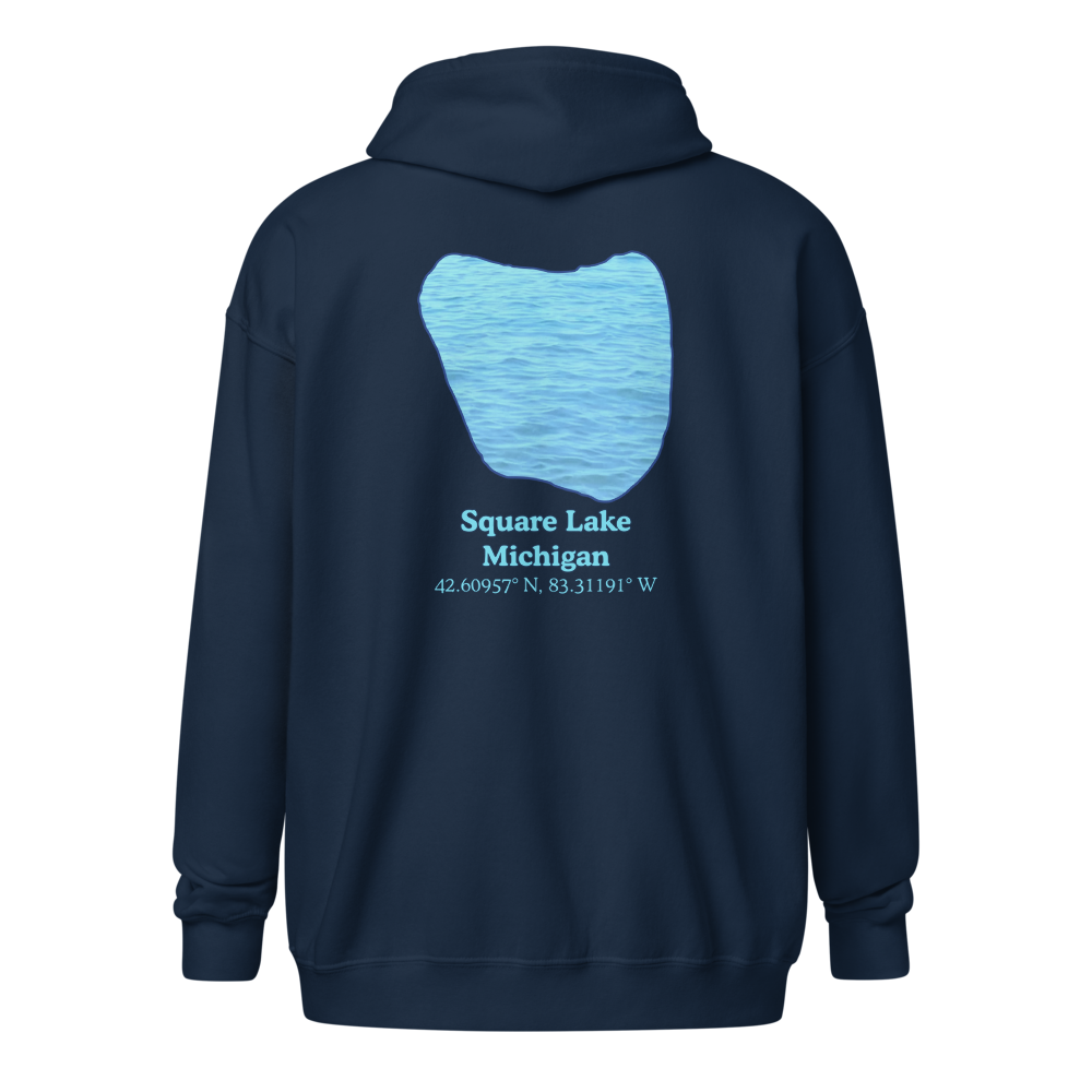 Square Lake Unisex Zip Hoodie