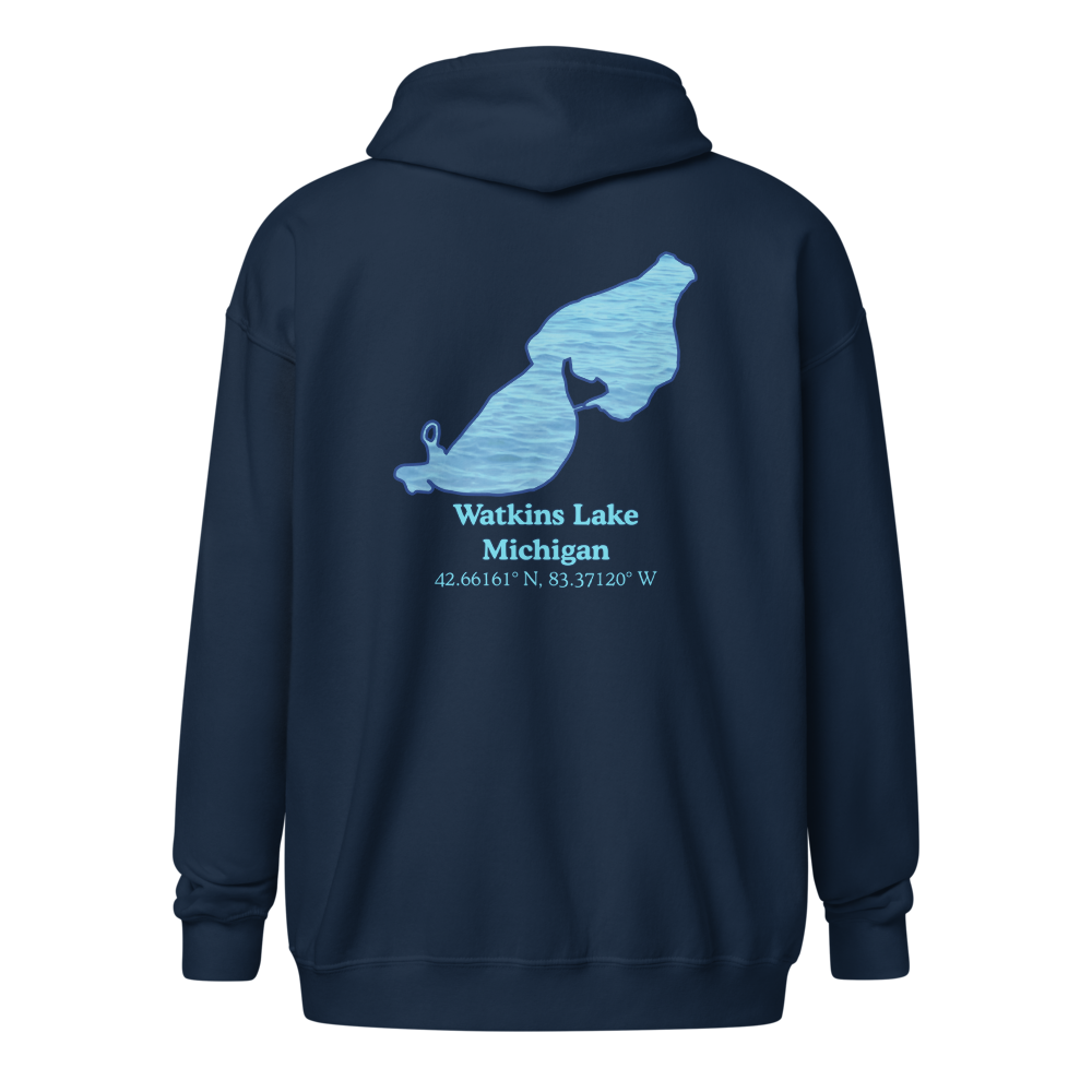 Watkins Lake Unisex Zip Hoodie