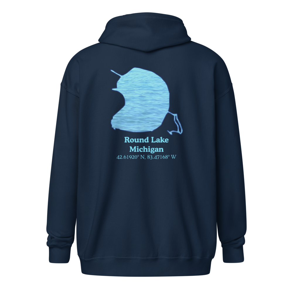 Round Lake Unisex Zip Hoodie
