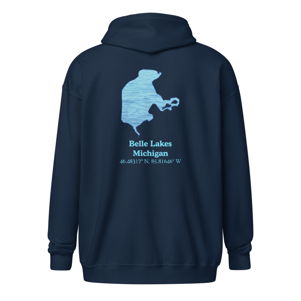 Belle Lakes Unisex Zip Hoodie