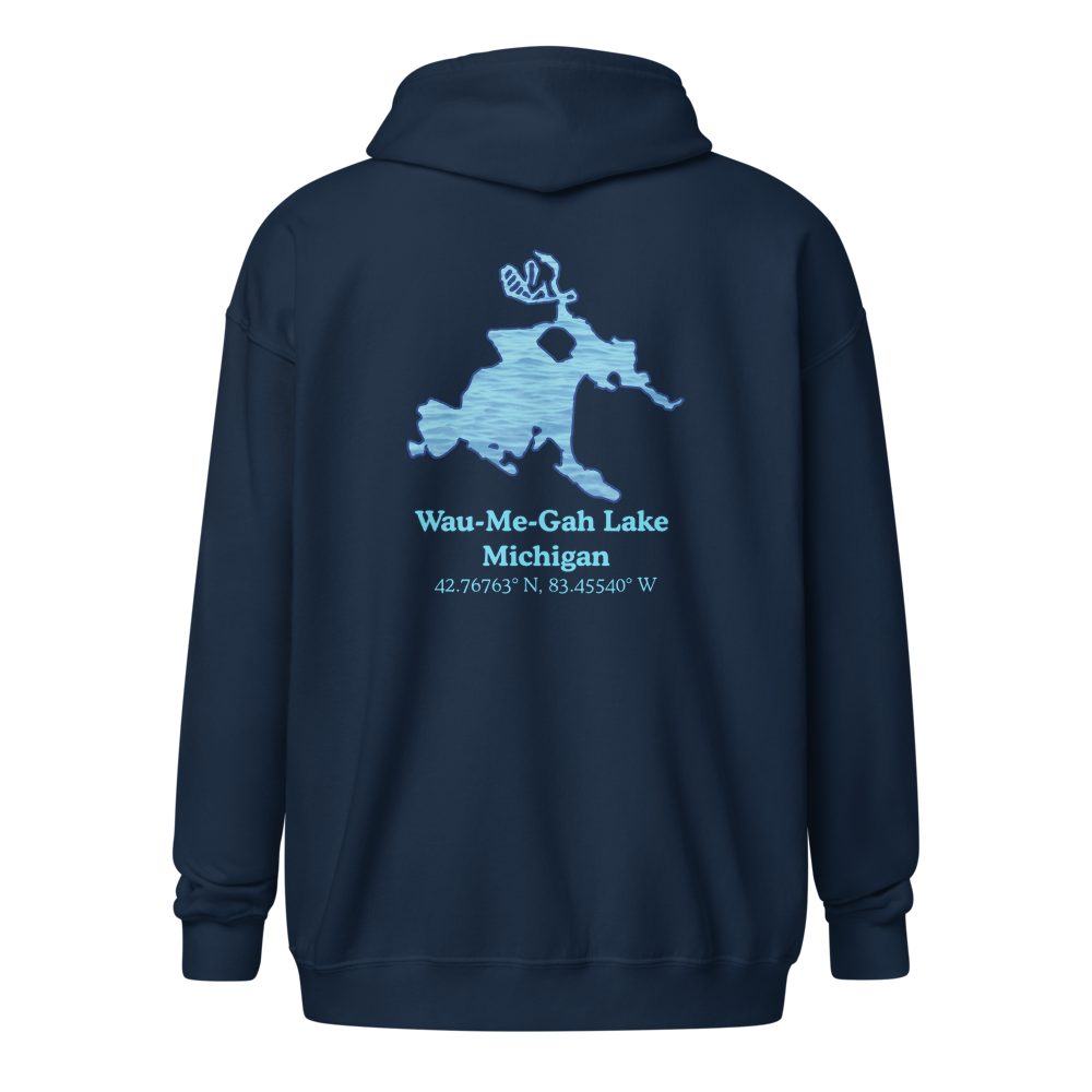 Wau-Me-Gah Lake Unisex Zip Hoodie