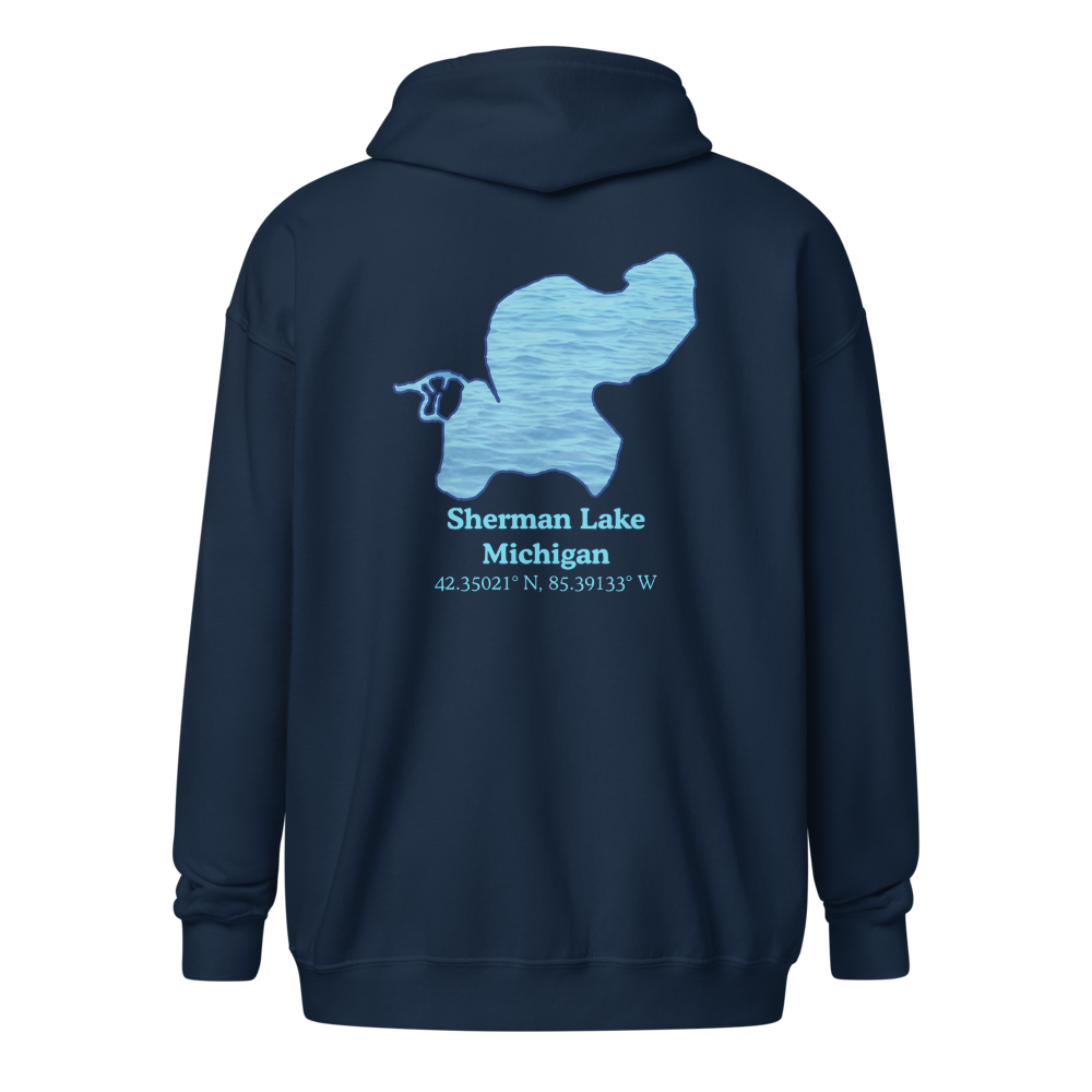 Sherman Lake Unisex Zip Hoodie