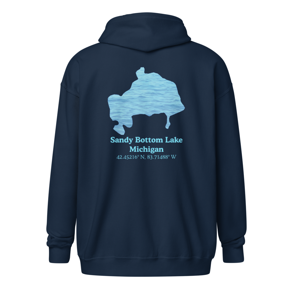 Sandy Bottom Lake Unisex Zip Hoodie