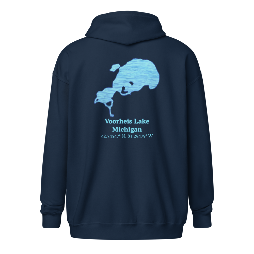 Voorheis Lake Unisex Zip Hoodie