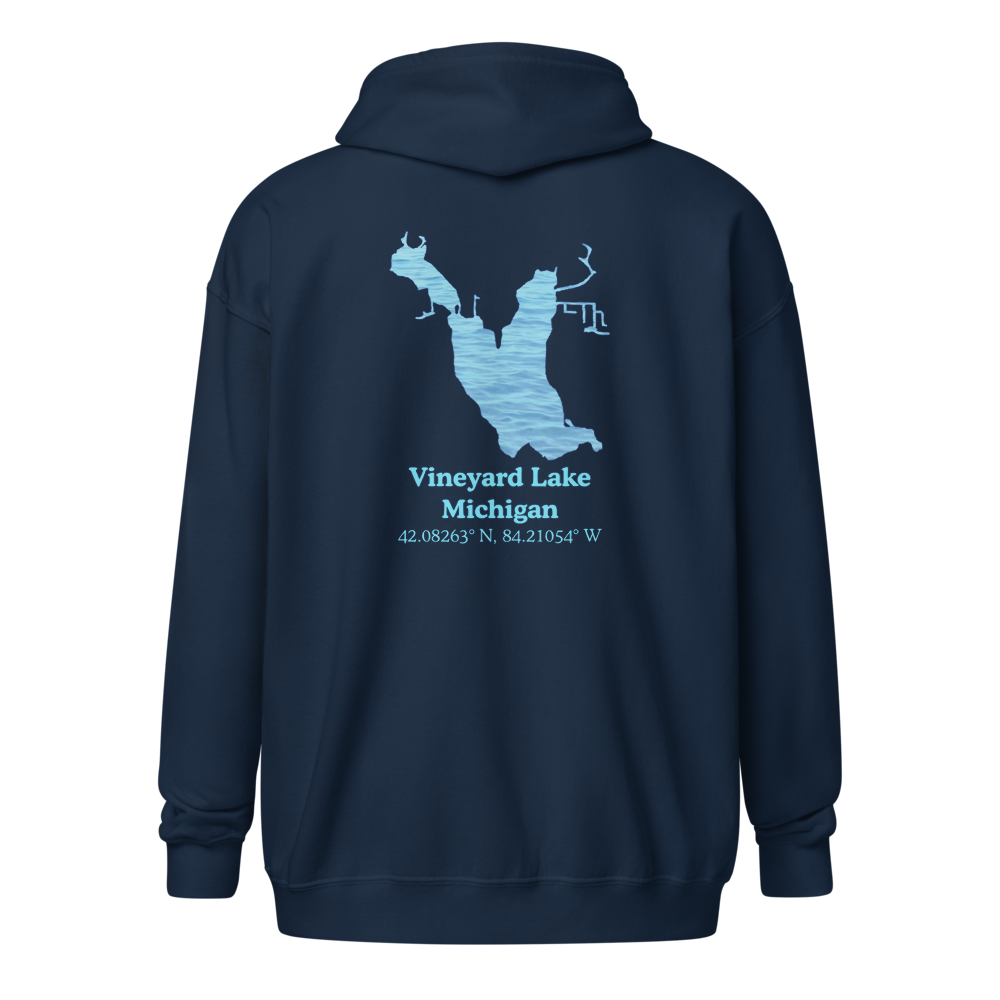 Vineyard Lake Unisex Zip Hoodie