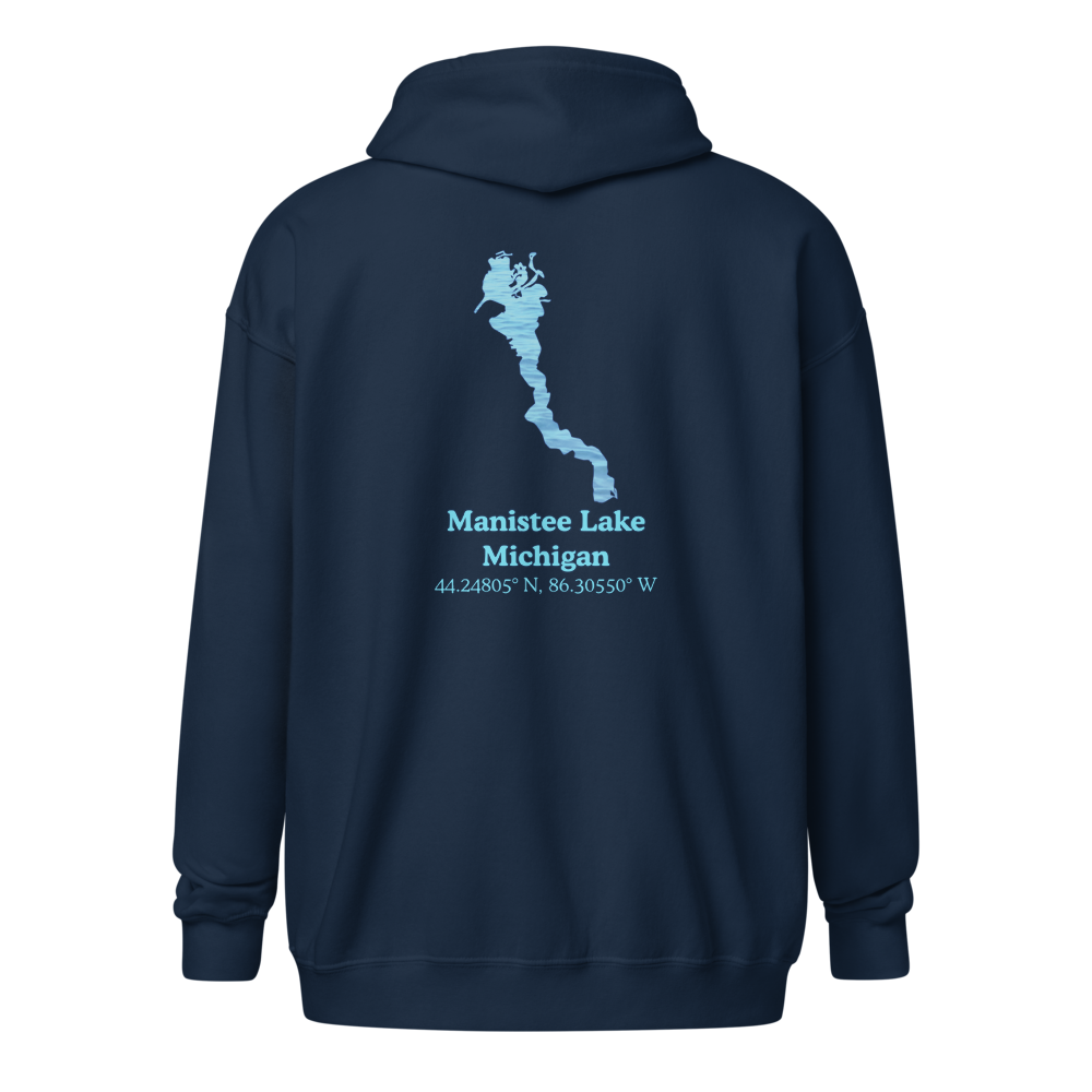 Manistee Lake Unisex Zip Hoodie
