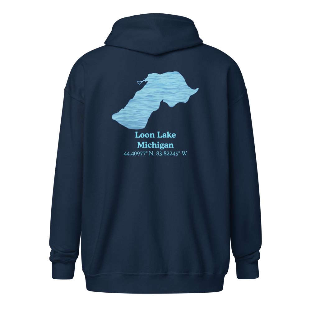 Loon Lake Unisex Zip Hoodie