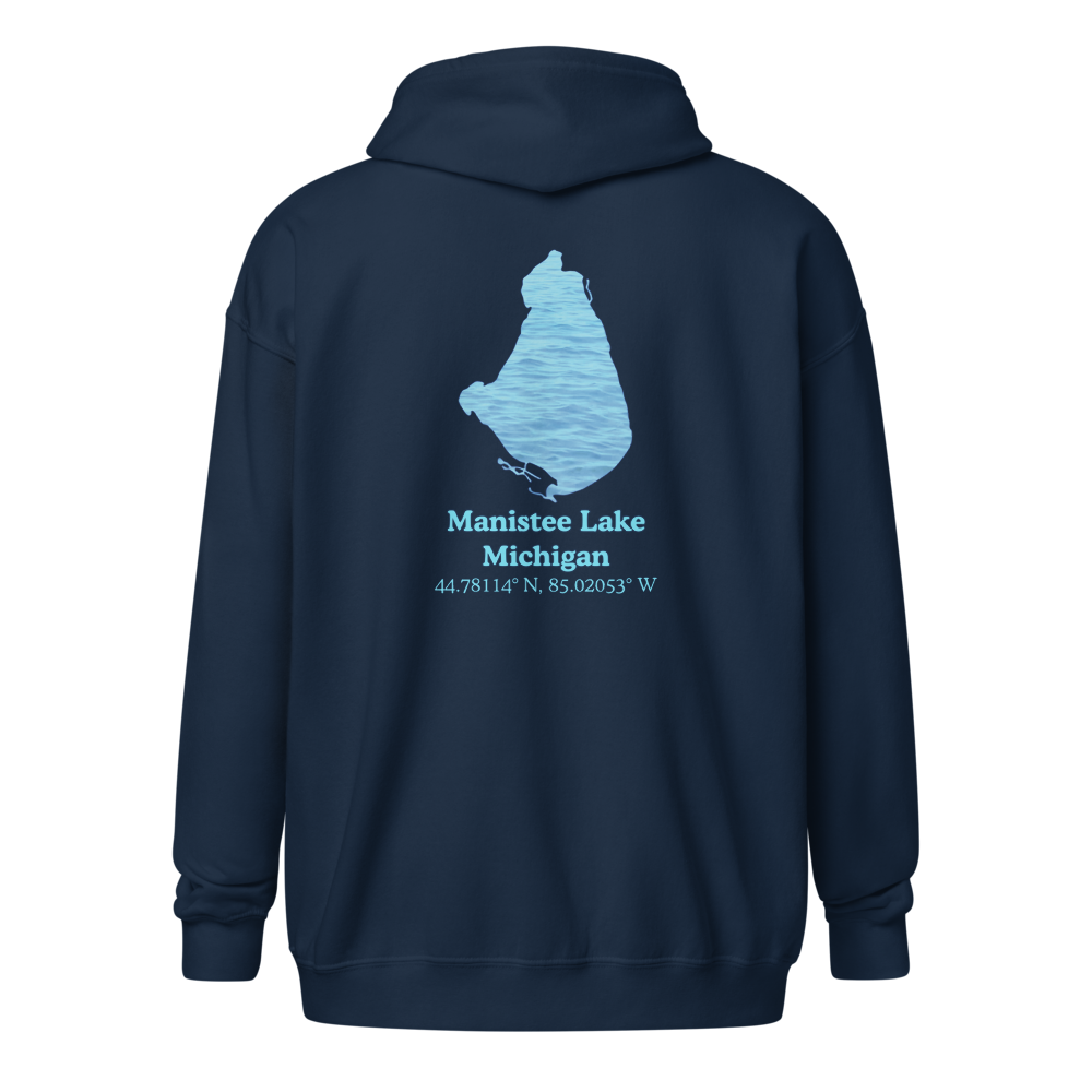 Manistee Lake Unisex Zip Hoodie
