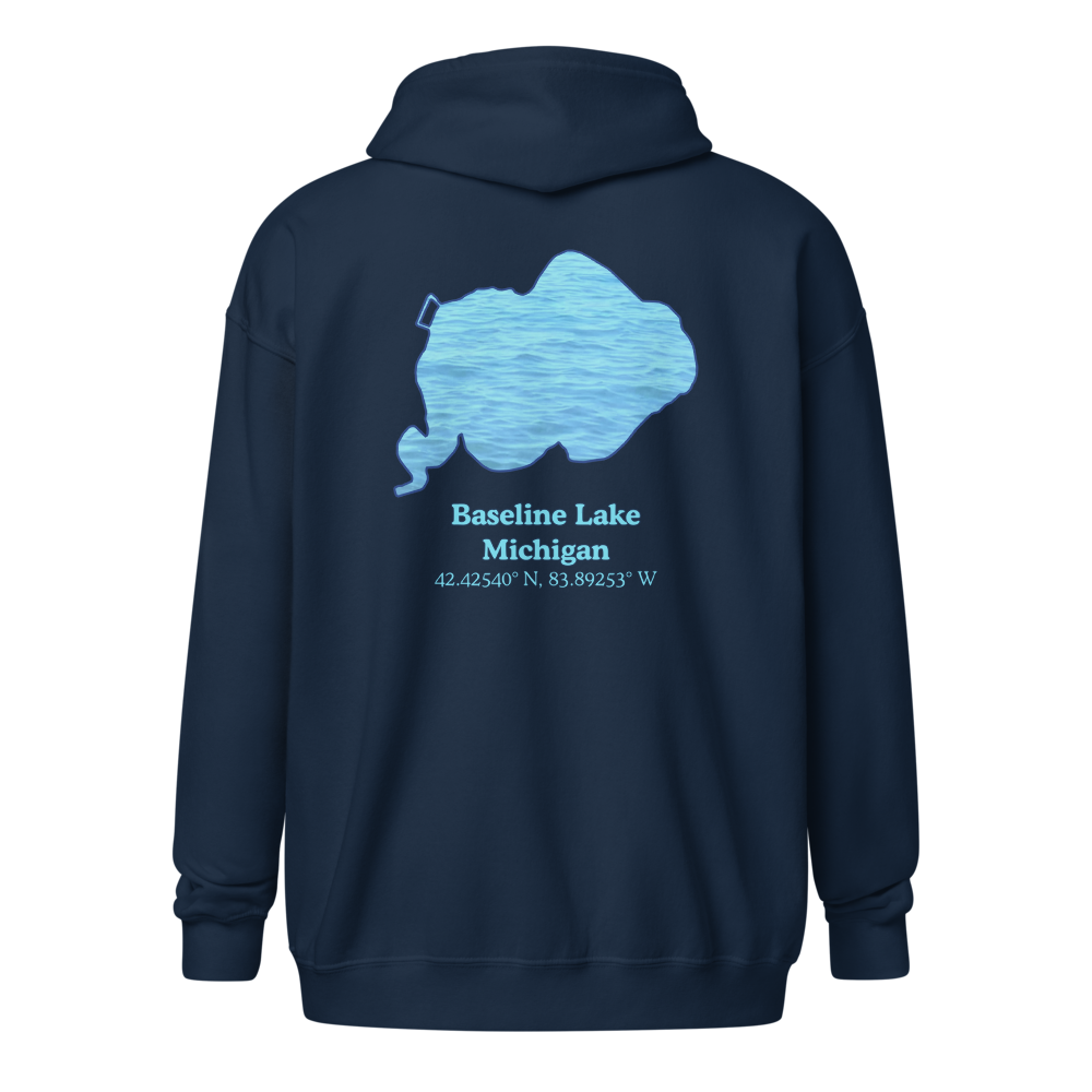 Baseline Lake Unisex Zip Hoodie