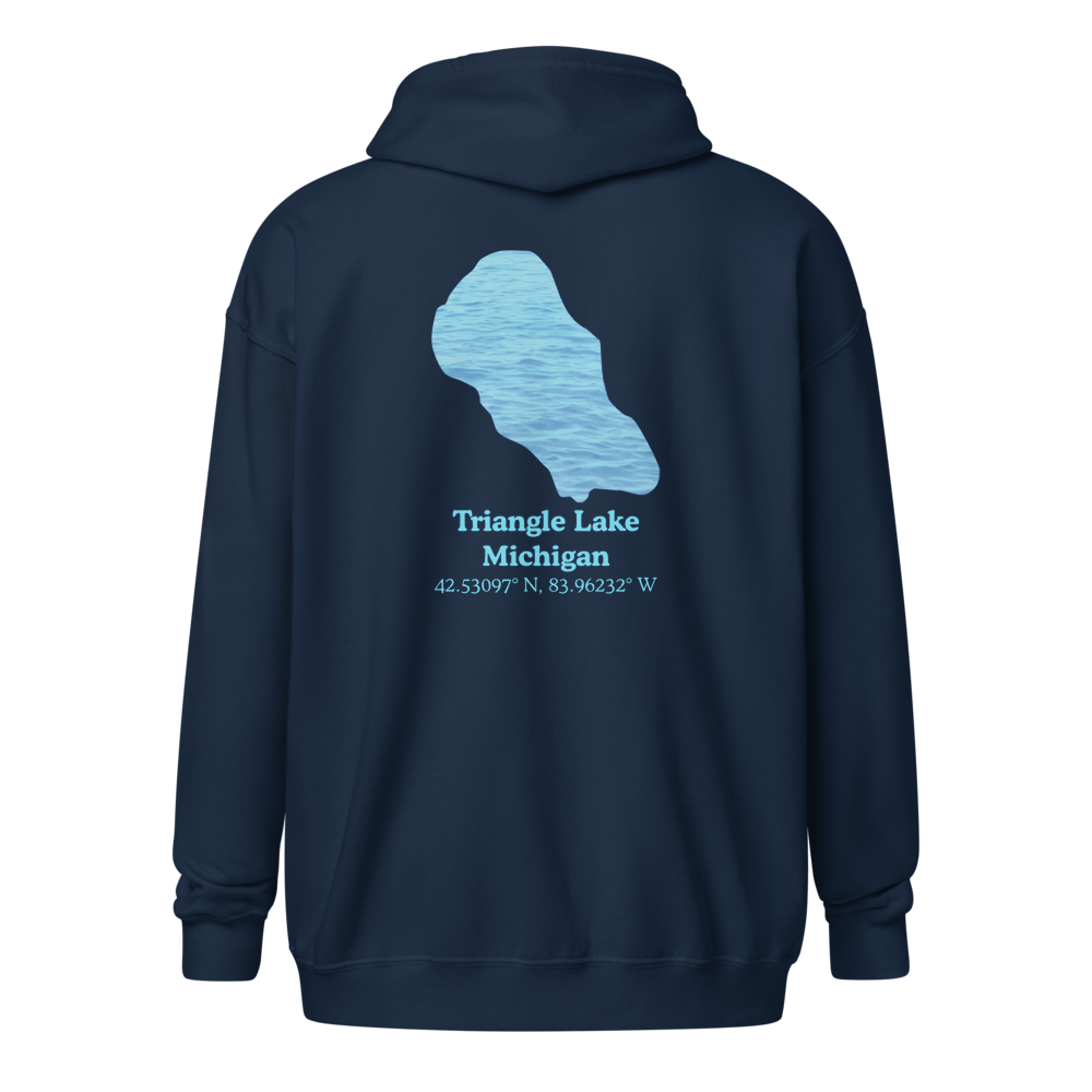 Triangle Lake Unisex Zip Hoodie