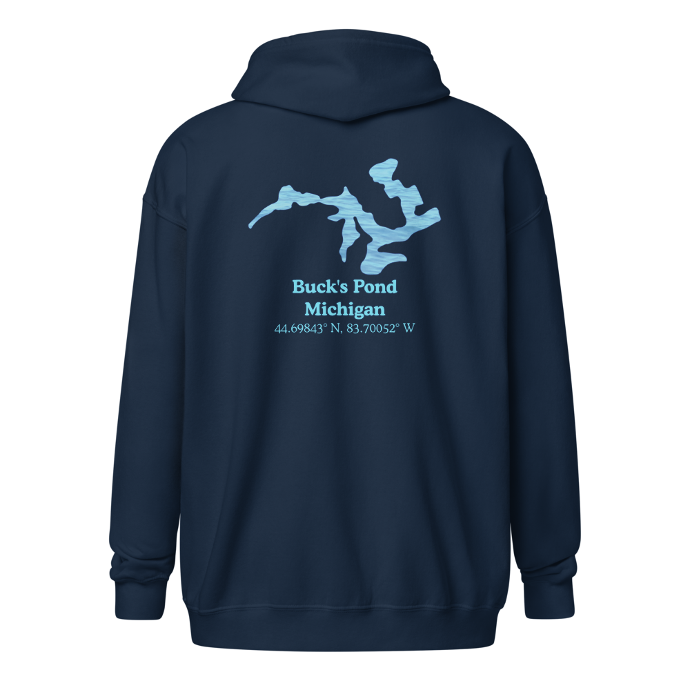 Buck's Pond Unisex Zip Hoodie