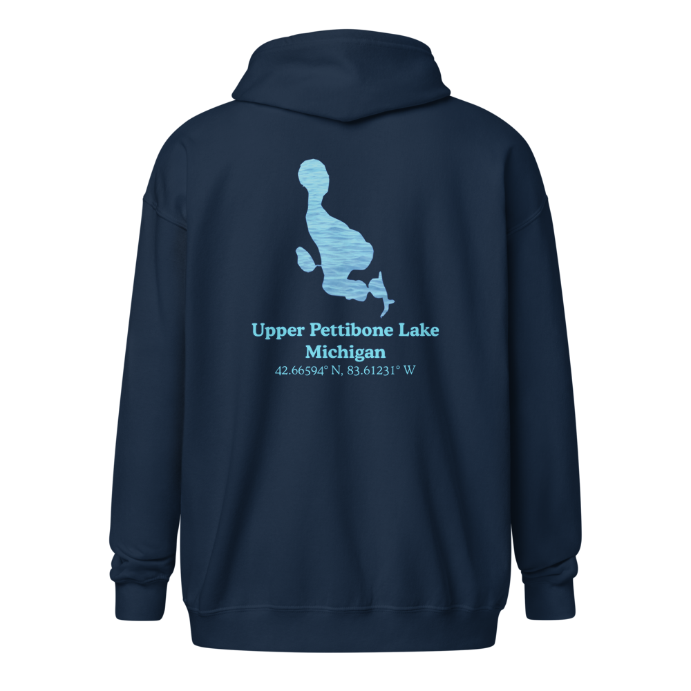 Upper Pettibone Lake Unisex Zip Hoodie