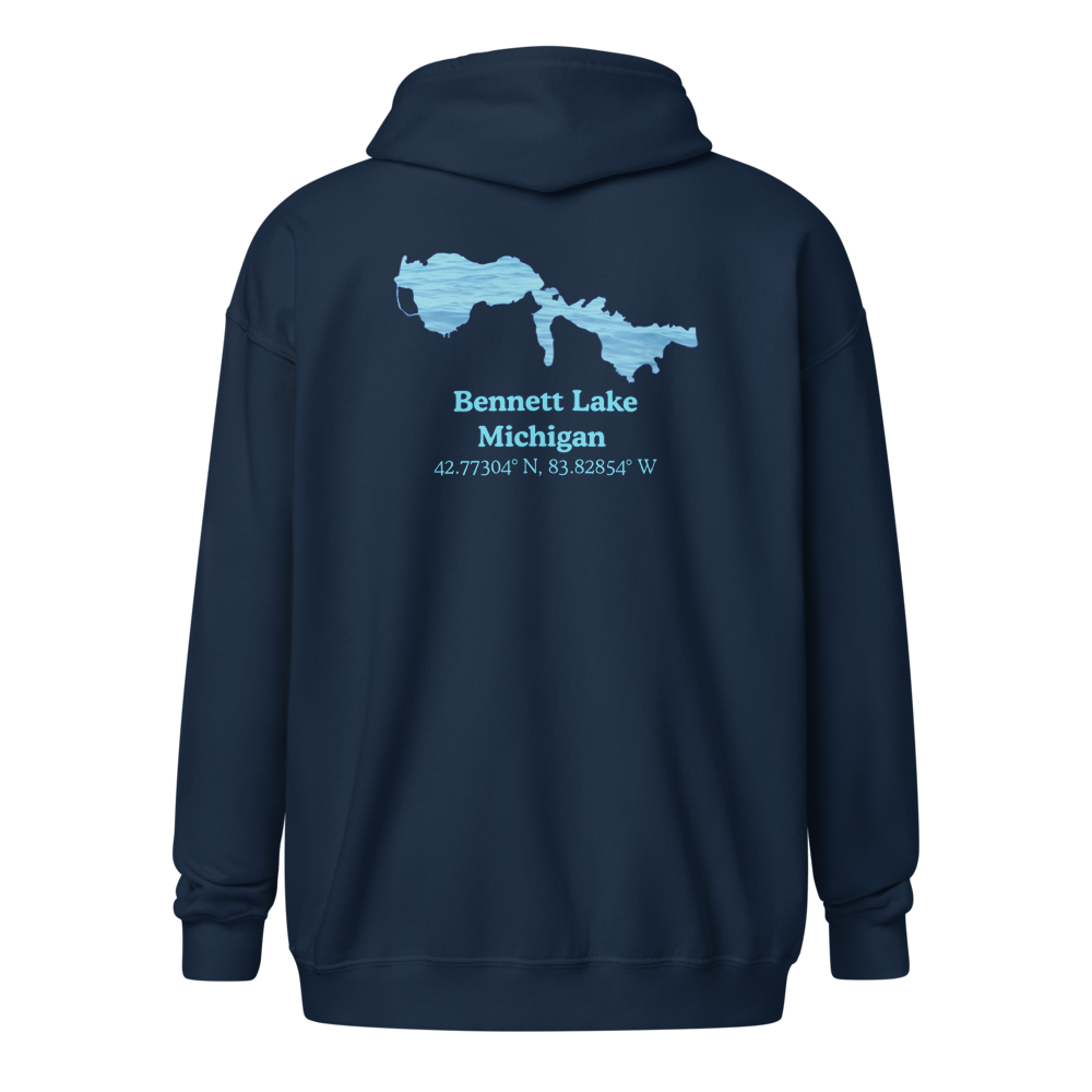 Bennett Lake Unisex Zip Hoodie