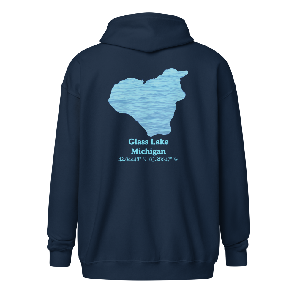 Glass Lake Unisex Zip Hoodie