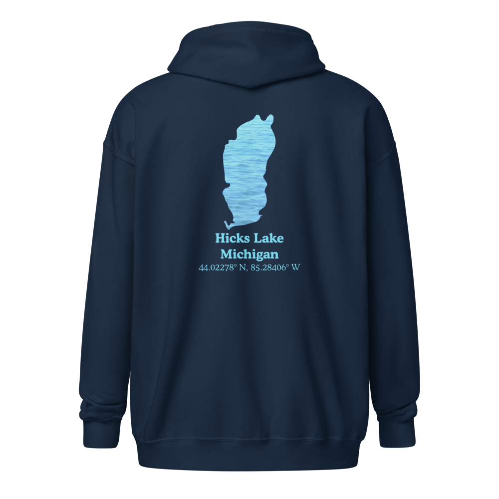 Hicks Lake Unisex Zip Hoodie