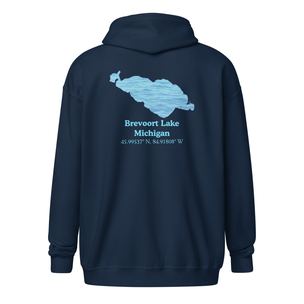 Brevoort Lake Unisex Zip Hoodie