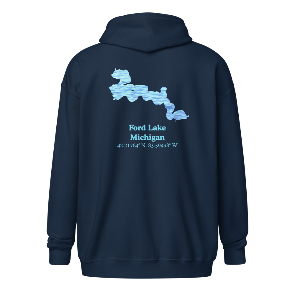 Ford Lake Unisex Zip Hoodie