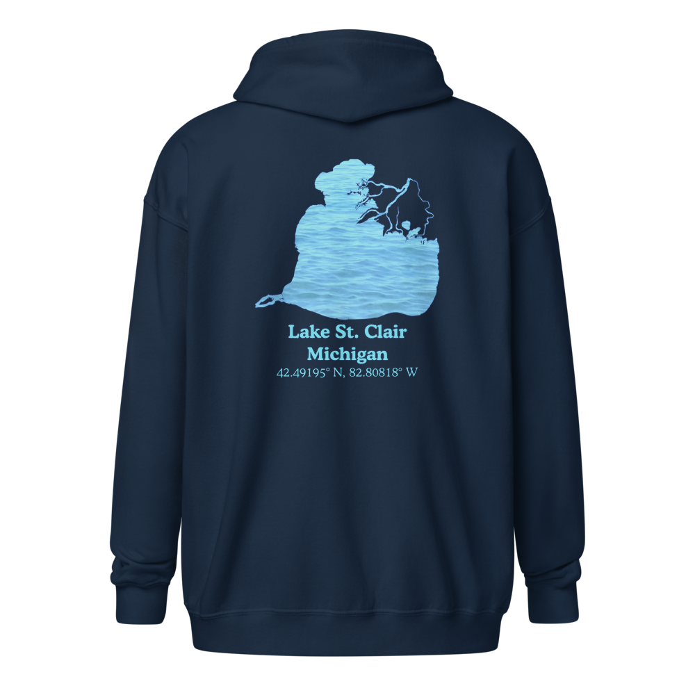Lake St. Clair Unisex Zip Hoodie