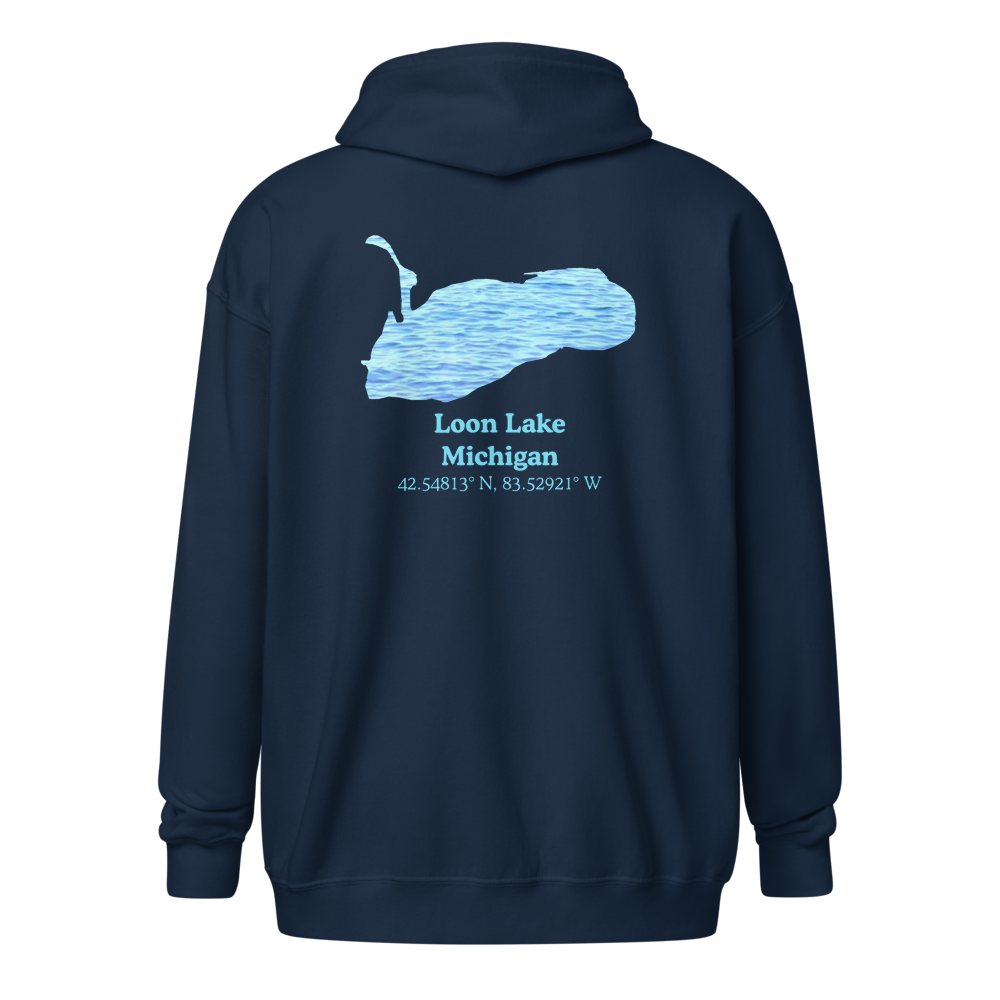 Loon Lake Unisex Zip Hoodie
