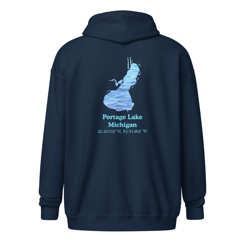 Portage Lake Unisex Zip Hoodie