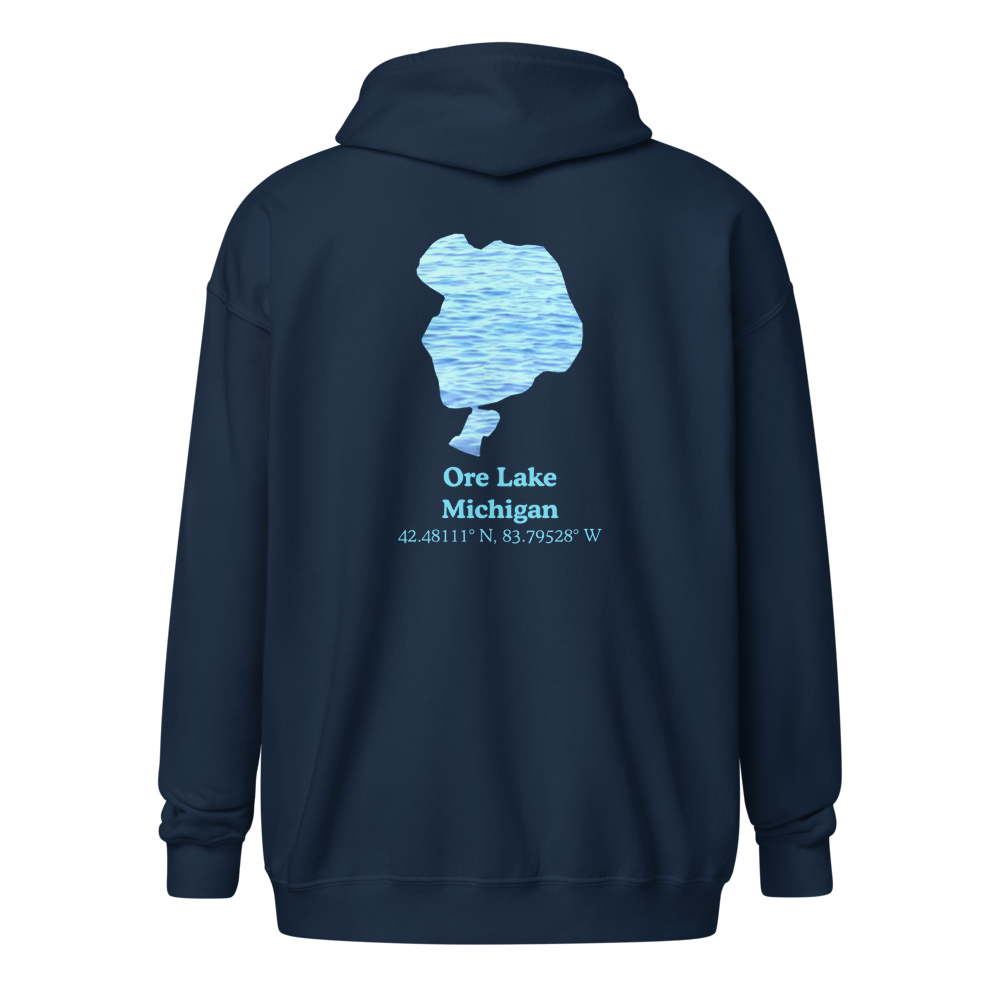 Ore Lake Unisex Zip Hoodie