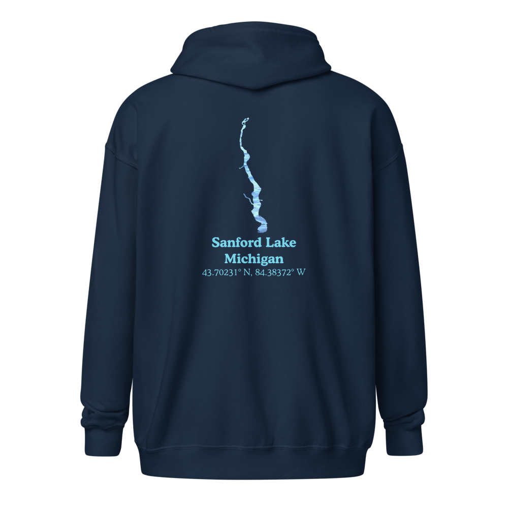 Sanford Lake Unisex Zip Hoodie