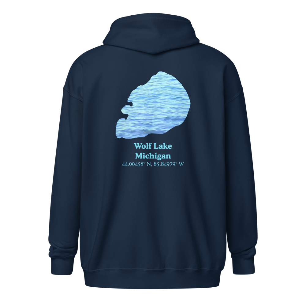 Wolf Lake Unisex Zip Hoodie