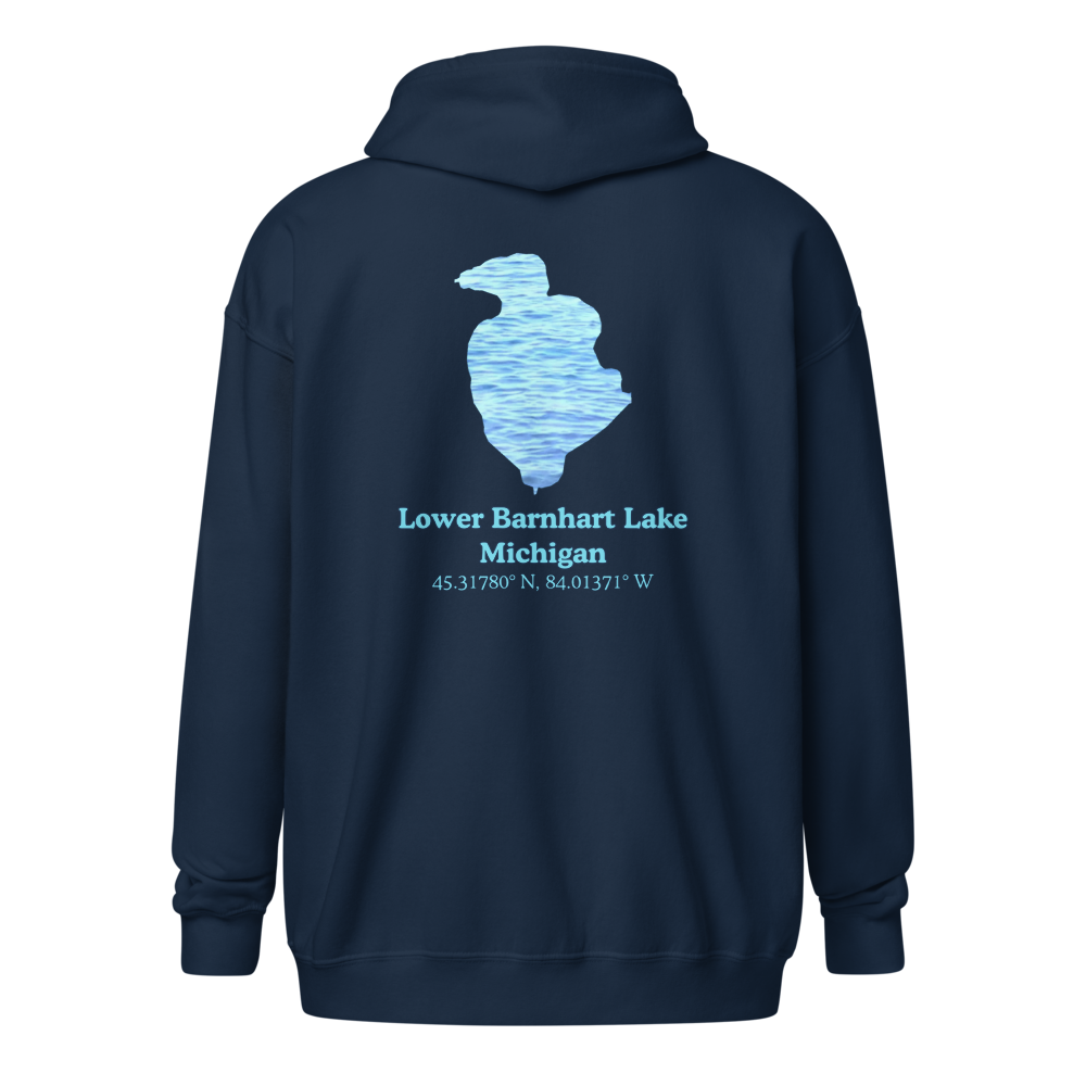 Lower Barnhart Lake Unisex Zip Hoodie