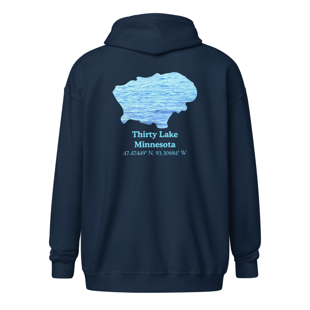 Thirty Lake Unisex Zip Hoodie
