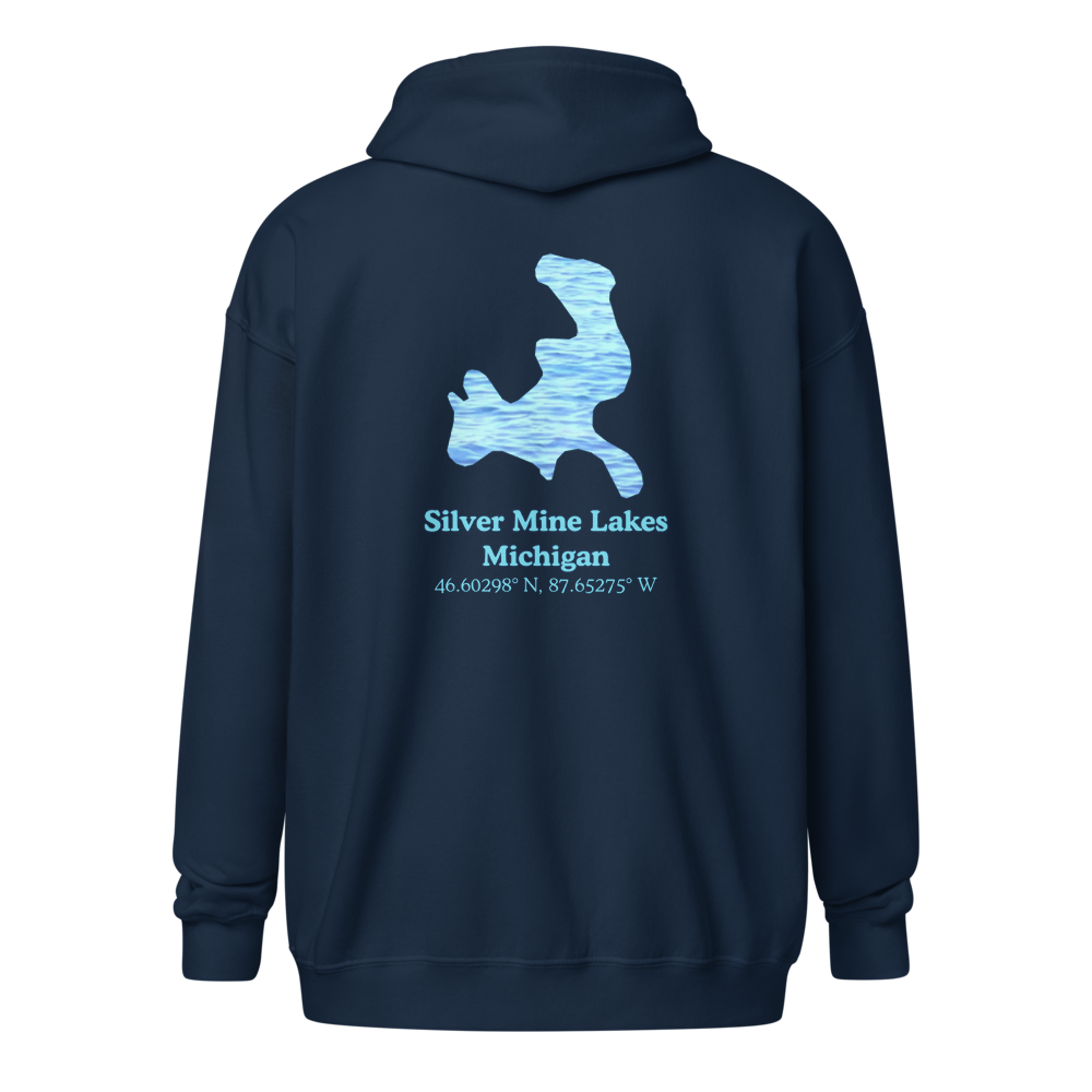 Silver Mine Lakes Unisex Zip Hoodie