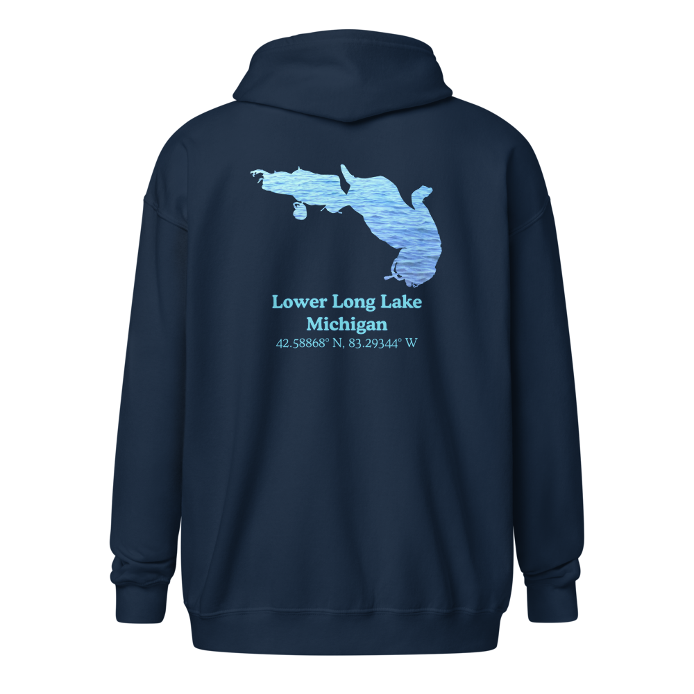 Lower Long Lake Unisex Zip Hoodie