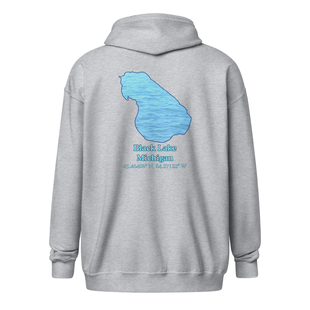 Black Lake Unisex Zip Hoodie