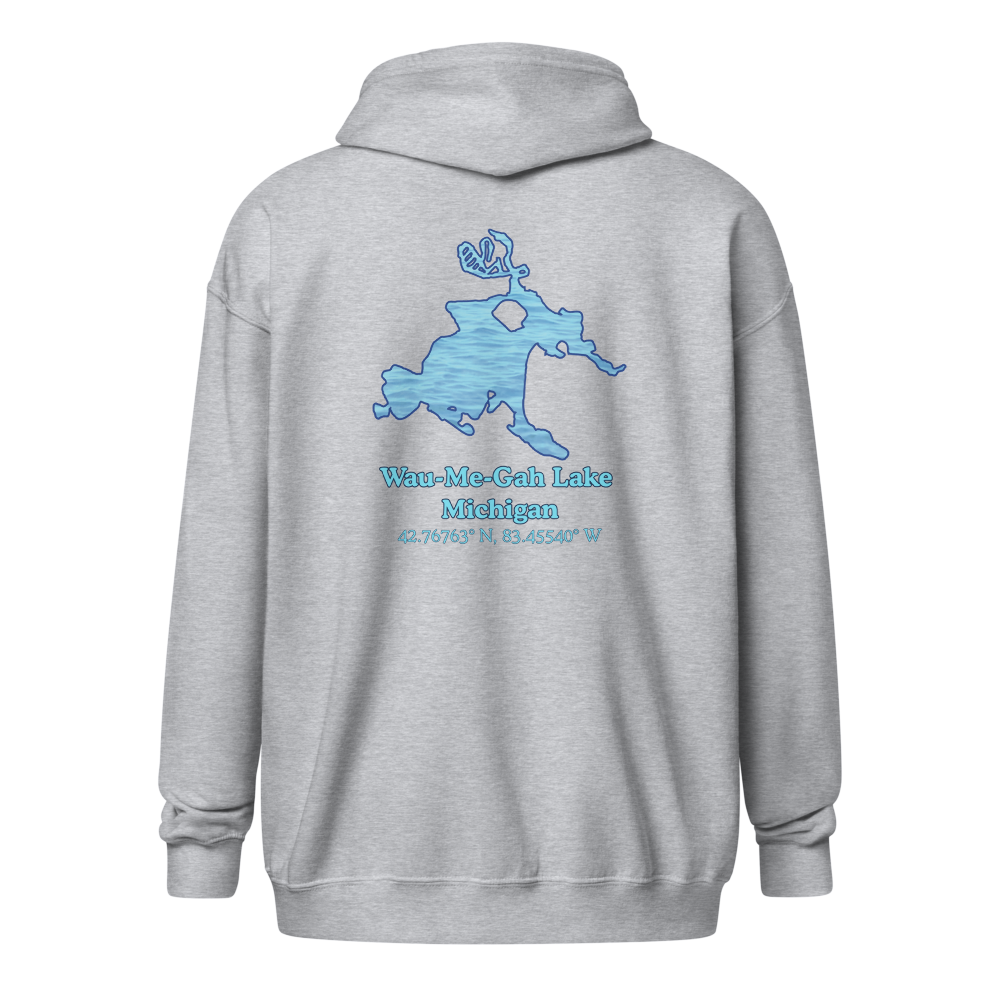 Wau-Me-Gah Lake Unisex Zip Hoodie