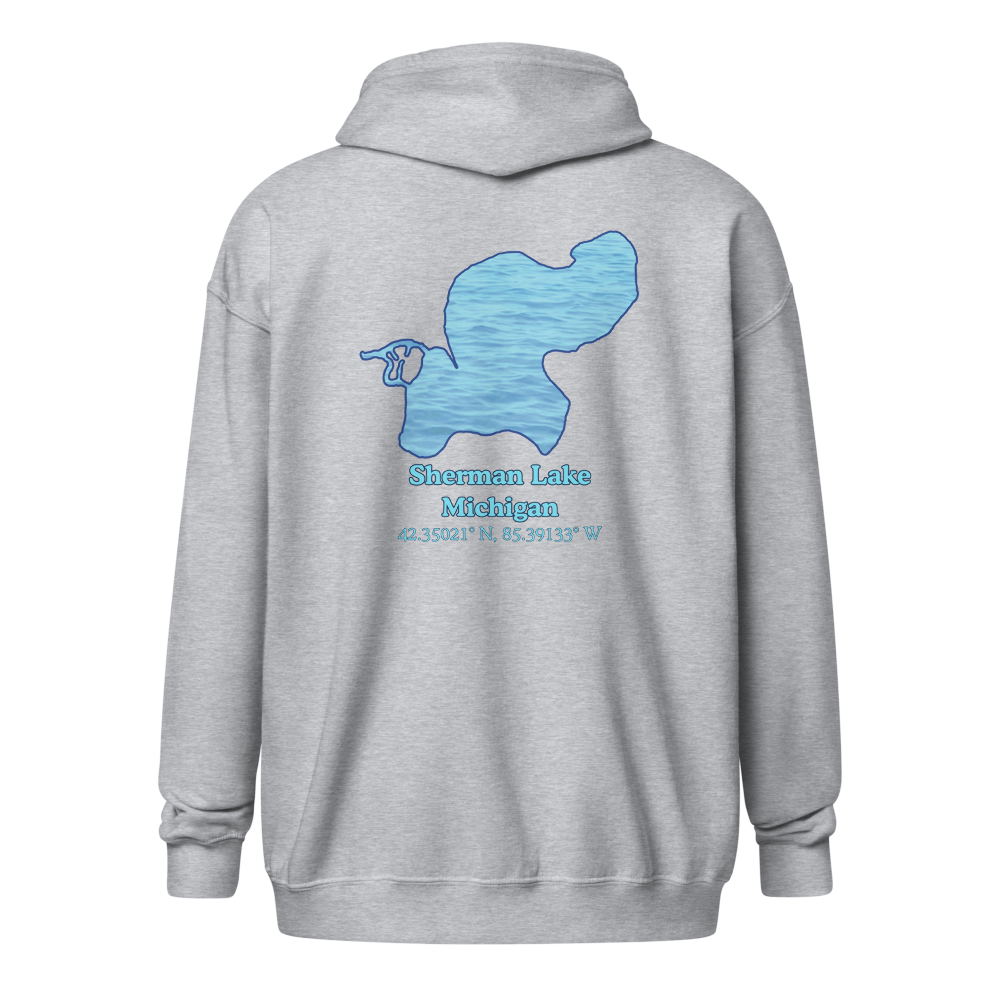 Sherman Lake Unisex Zip Hoodie