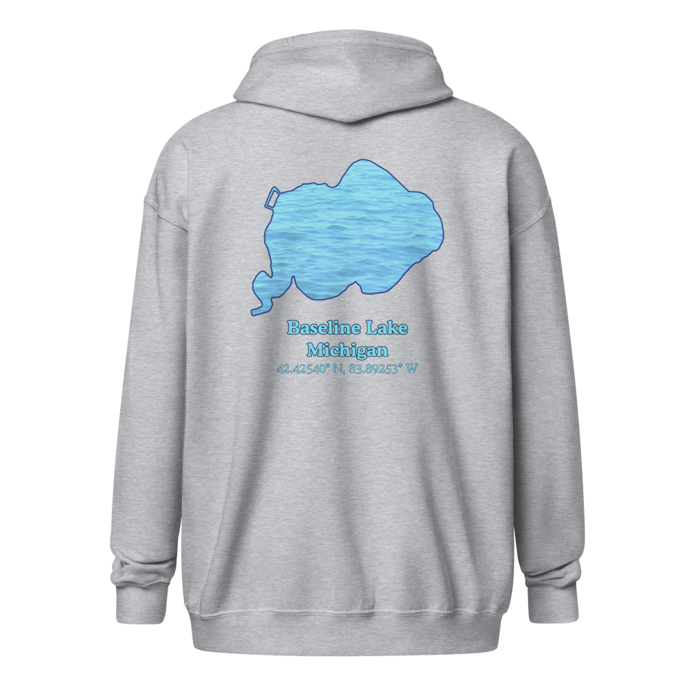 Baseline Lake Unisex Zip Hoodie