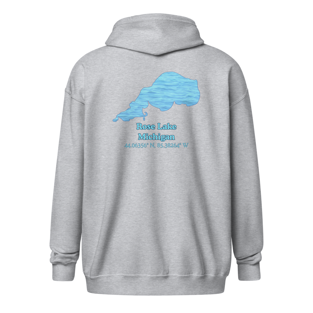 Rose Lake Unisex Zip Hoodie