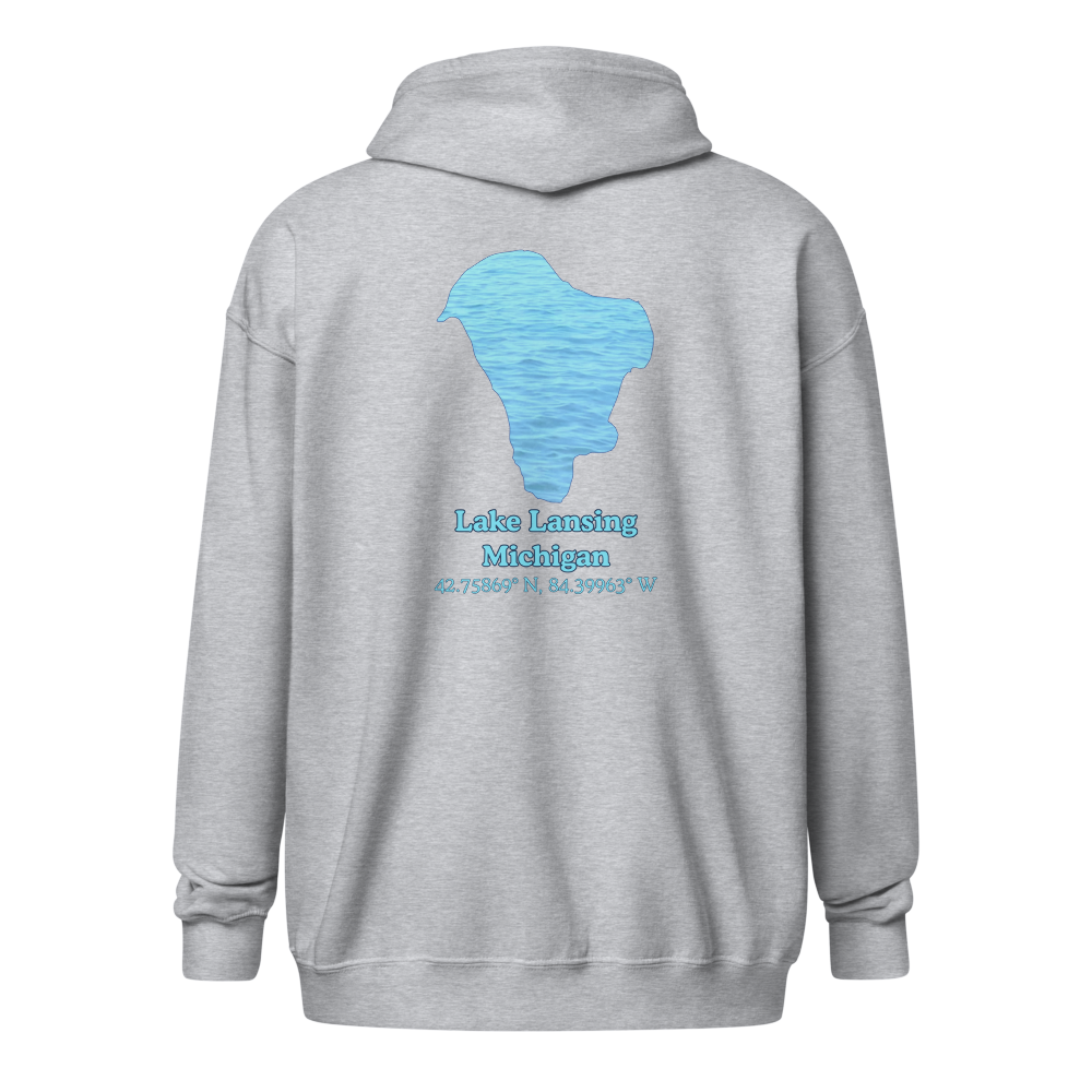 Lake Lansing Unisex Zip Hoodie
