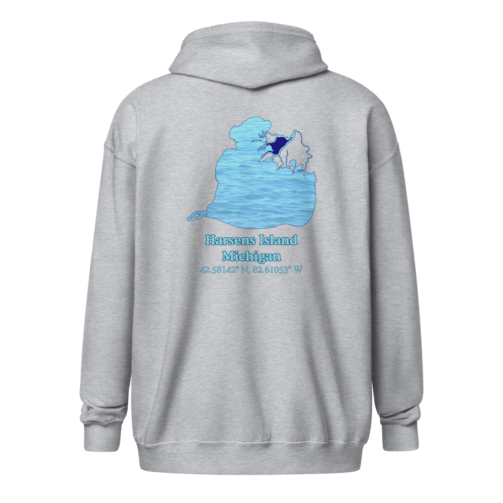 Harsens Island Unisex Zip Hoodie