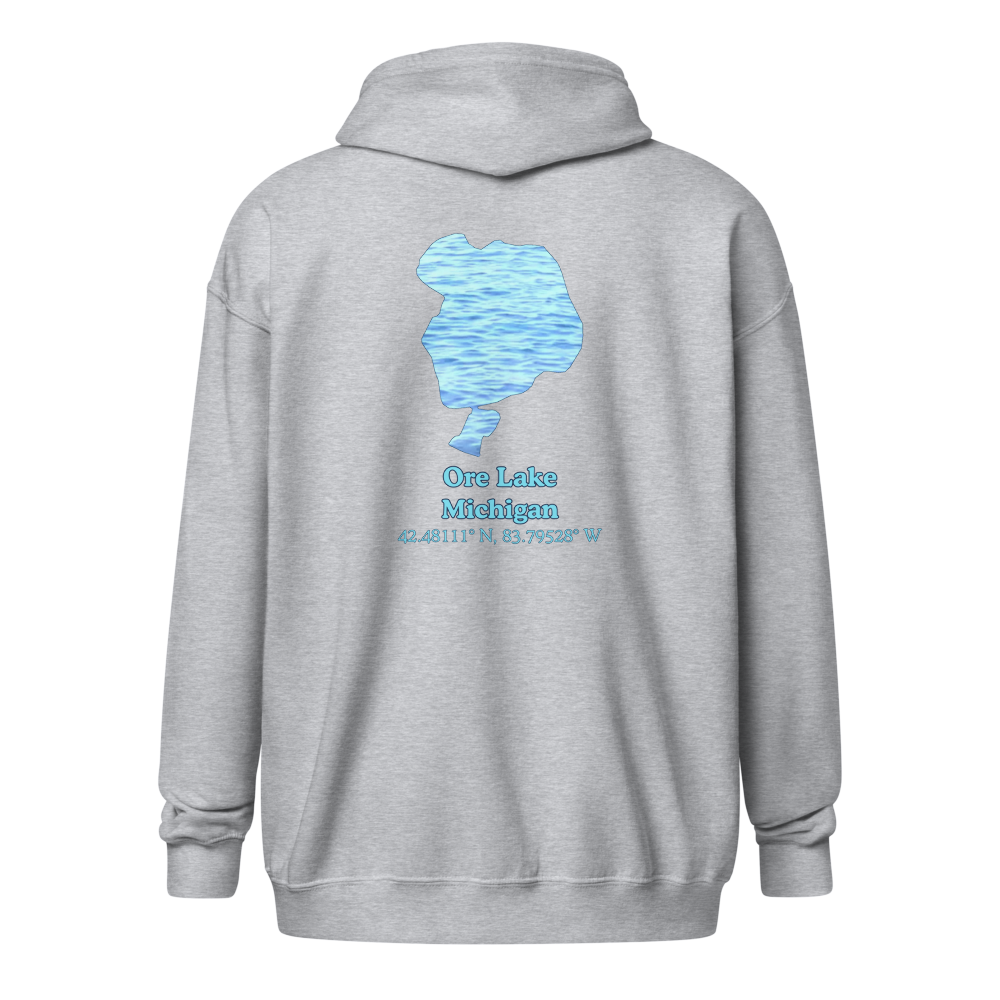 Ore Lake Unisex Zip Hoodie