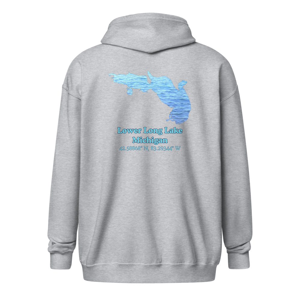 Lower Long Lake Unisex Zip Hoodie