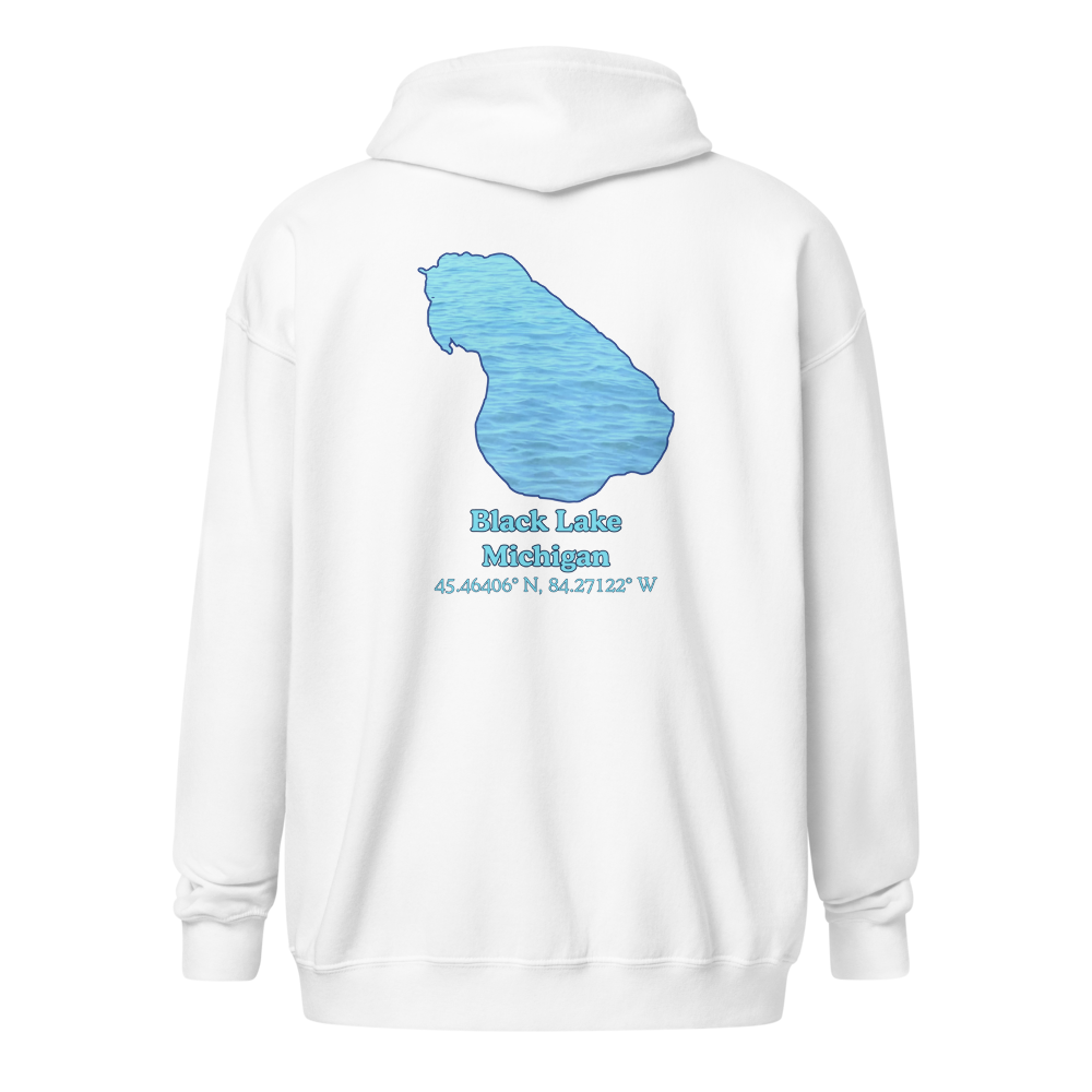 Black Lake Unisex Zip Hoodie