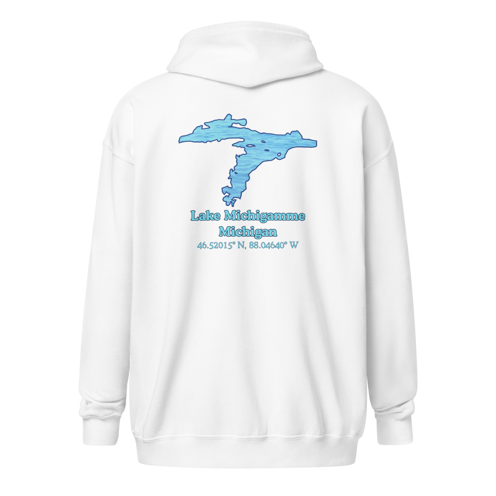 Lake Michigamme Unisex Zip Hoodie