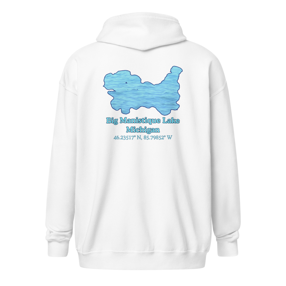 Big Manistique Lake Unisex Zip Hoodie