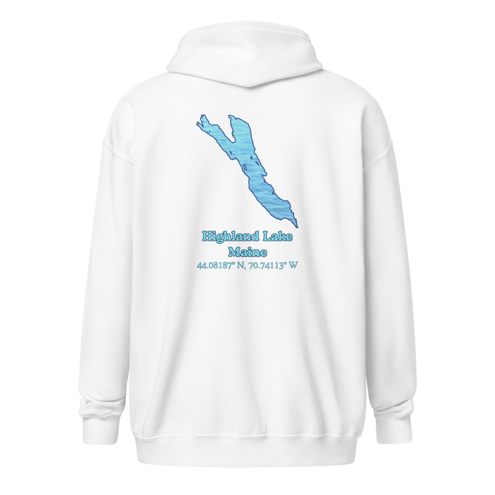 Highland Lake Unisex Zip Hoodie