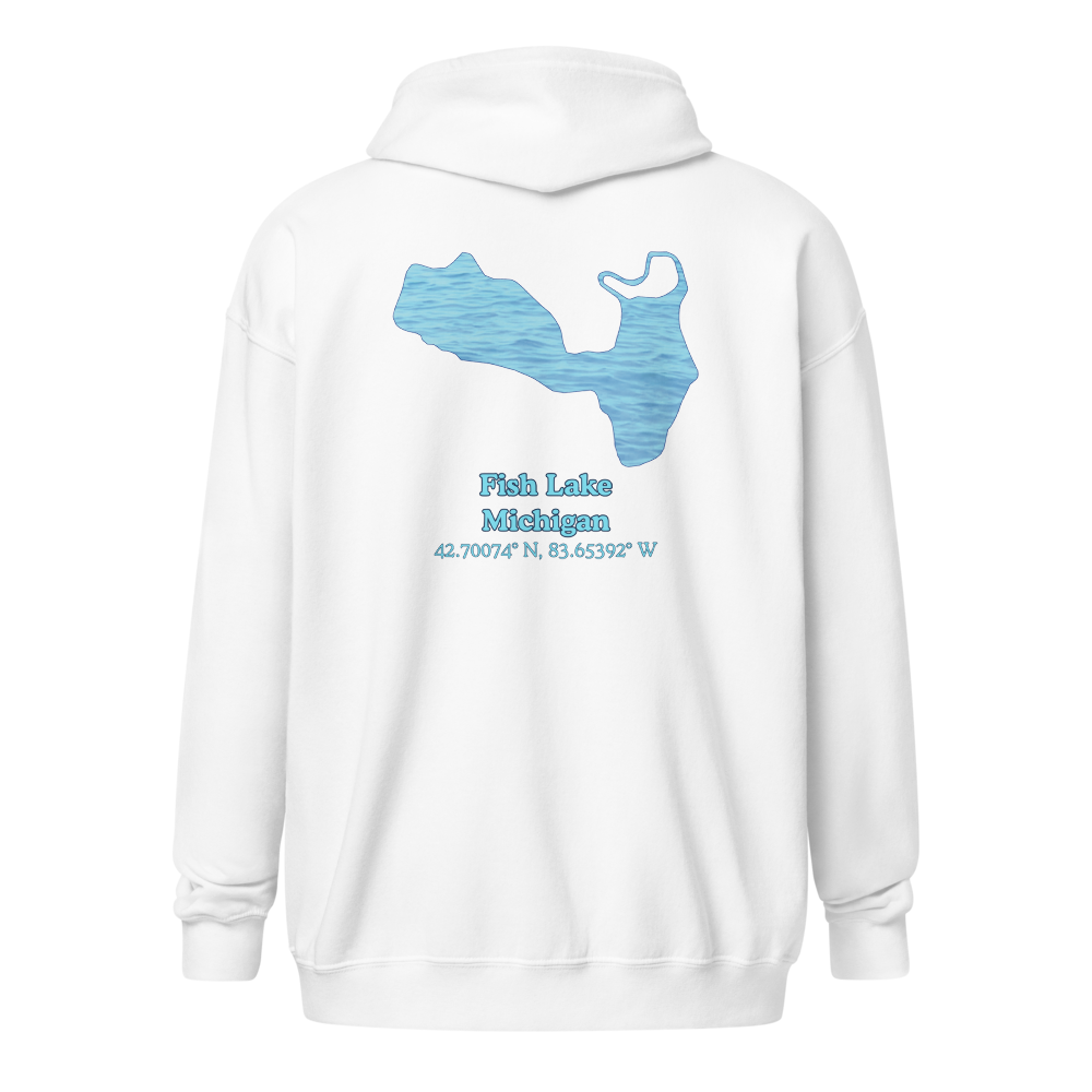 Fish Lake Unisex Zip Hoodie
