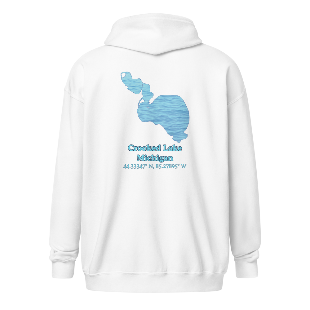 Crooked Lake Unisex Zip Hoodie