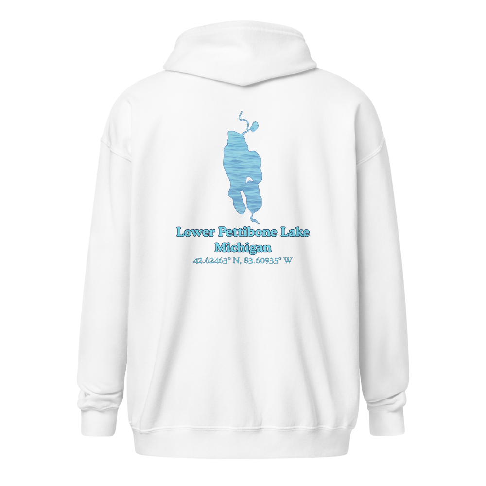 Lower Pettibone Lake Unisex Zip Hoodie
