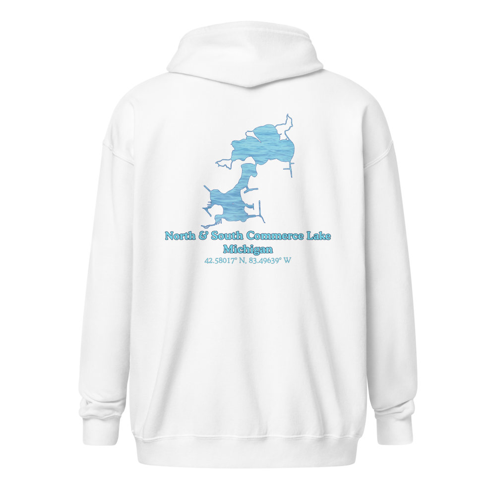 North & South Commerce Lake Unisex Zip Hoodie
