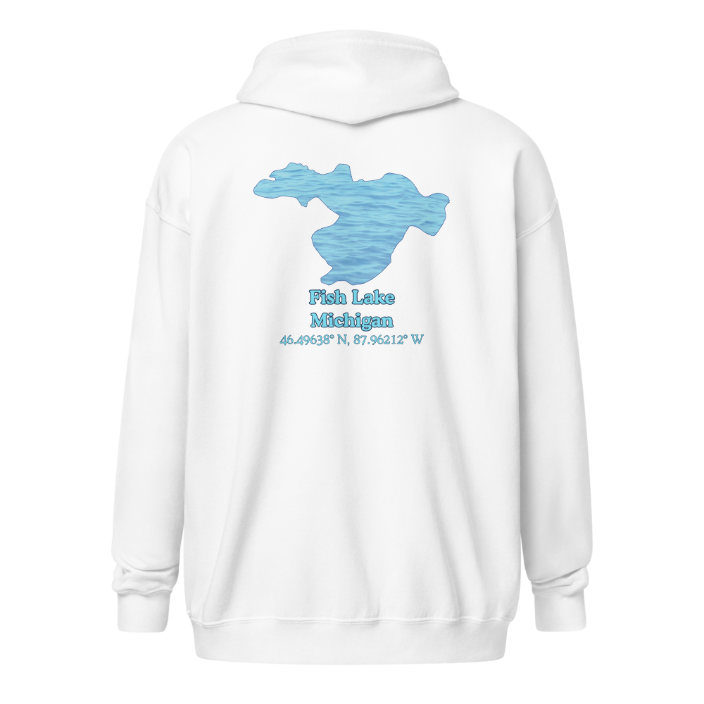 Fish Lake Unisex Zip Hoodie
